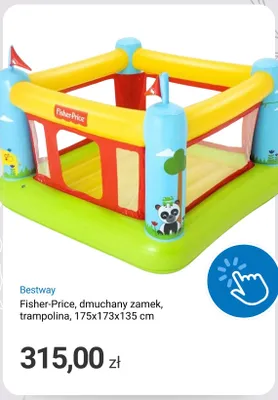 Dmuchany zamek trampolina Fisher-Price 175x173x135cm promocja w Smyk