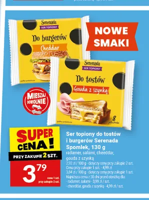 Ser topiony do tostów i burgerów Serenada Cheddar Spomlek promocja w Twój Market