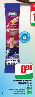 Lody na patyku Strzał promocja w Dino