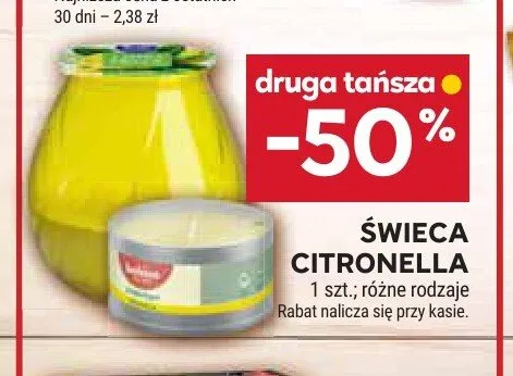 Świeca Citronella promocja w Stokrotka