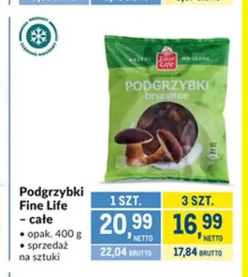 Podgrzybki całe Fine Life promocja w Makro