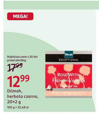 Herbata czarna Dilmah promocja w Rossmann