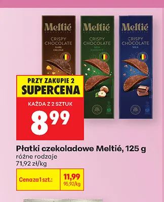Płatki czekoladowe Meltié Crispy Chocolate Milk promocja w Biedronka