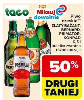 Piwo czeskie Zlaty Bażant promocja w Carrefour Market