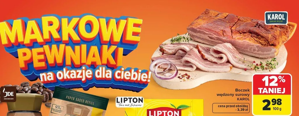 Boczek wędzony surowy promocja w Carrefour Market
