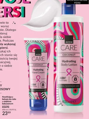 Nawilżający balsam do ciała z olejkiem kokosowym Avon Care promocja w AVON