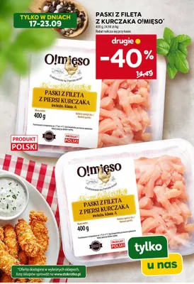 Paski z fileta z kurczaka O!mięso promocja w Stokrotka