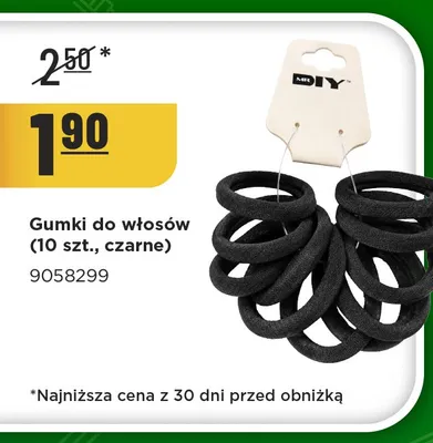 Gumki do włosów MR.DIY 10-pak czarne promocja w MR. DIY