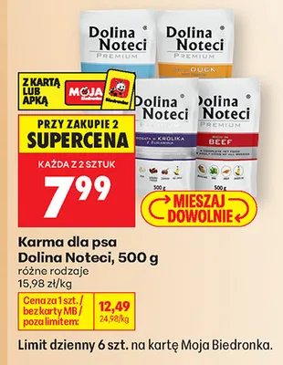 Karma dla psa Dolina Noteci promocja w Biedronka