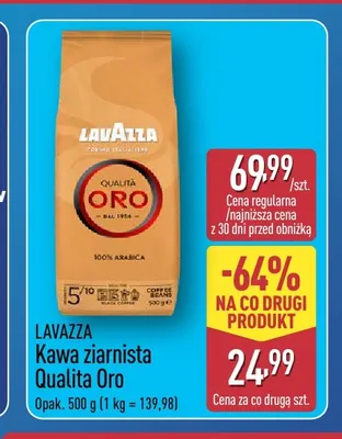 Kawa ziarnista Qualita Oro Lavazza promocja w Aldi
