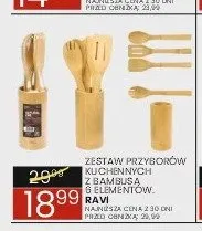 Zestaw przyborów kuchennych z bambusa Ravi promocja w Wafelek