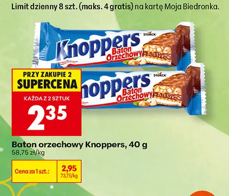 Baton orzechowy Knoppers promocja w Biedronka