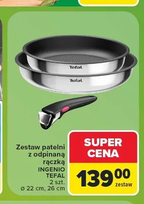Zestaw patelni Tefal Ingenio 2-pak promocja w Carrefour