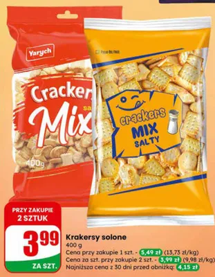 Krakersy solone promocja w Dino