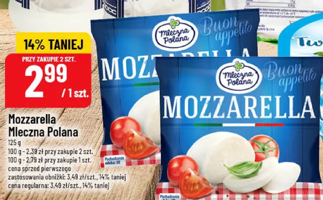 Mozzarella Mleczna Polana promocja w POLOmarket