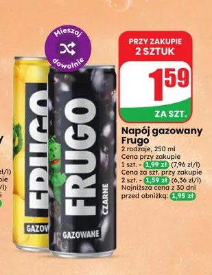Napój gazowany Frugo czarne promocja w Dino