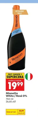 Wino bezalkoholowe Mionetto White promocja w Biedronka