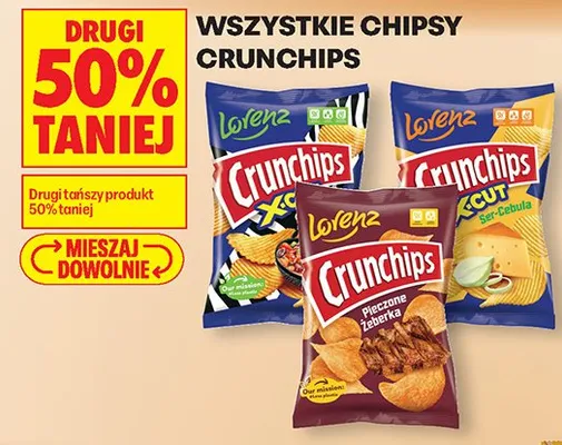 Chipsy Crunchips X-Cut Ser-Cebula promocja w Biedronka
