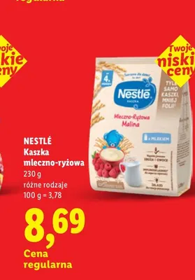 Kaszka mleczno-ryżowa Nestlé Malina promocja w Lidl