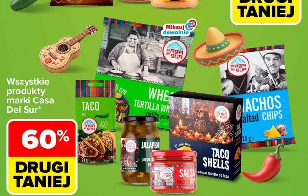 Placki tortilla Tortilla Wraps pszenne Casa Del Sur promocja w Carrefour