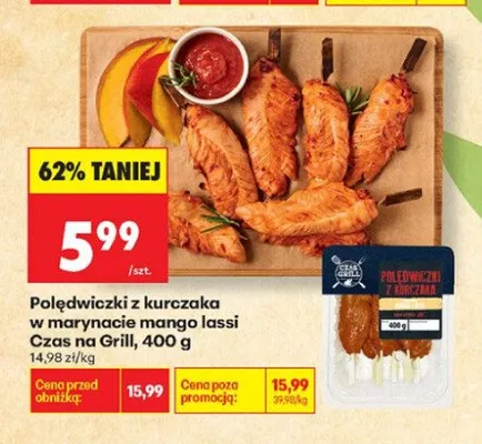 Polędwiczki z kurczaka w marynacie mango lassi Czas na Grill promocja w Biedronka