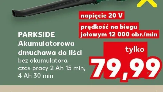 Akumulatorowa dmuchawa do liści Parkside promocja w Kaufland