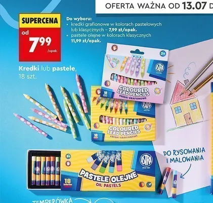 Pastele olejne klasyczne Astra 18 szt. promocja w Biedronka