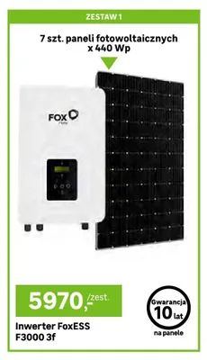 Zestaw fotowoltaiczny FoxESS F3000 3f Zestaw 1 promocja w Leroy Merlin