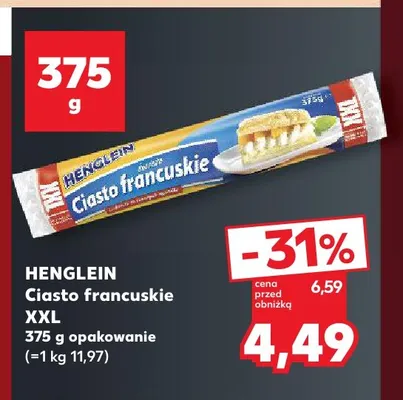 Ciasto francuskie XXL Henglein promocja w Kaufland