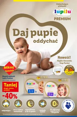 Pieluszki Lupilu Premium promocja w Lidl