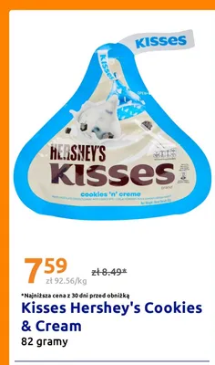 Czekoladki Kisses Hershey's Cookies & Cream promocja w Action