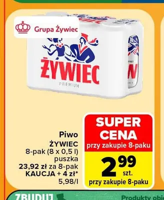Piwo Żywiec 8-pak 500 ml promocja w Carrefour