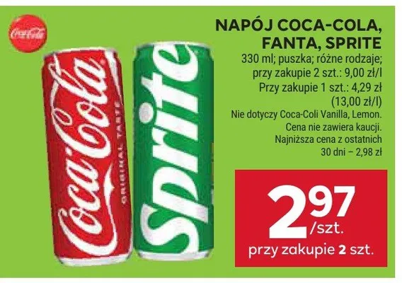Napój Coca-Cola promocja w Stokrotka
