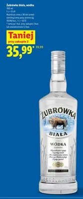 Wódka Żubrówka Biała promocja w Lidl