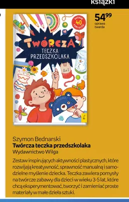 Książka Twórcza teczka przedszkolaka Wydawnictwo Wilga promocja w Empik