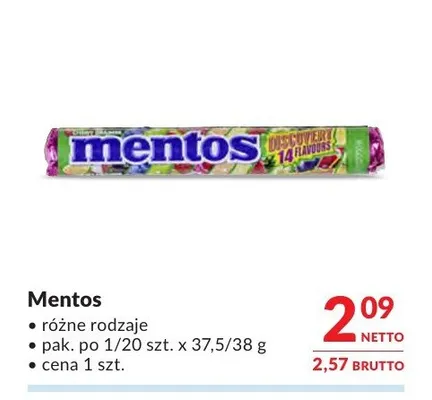 Drażetki Mentos promocja w Makro