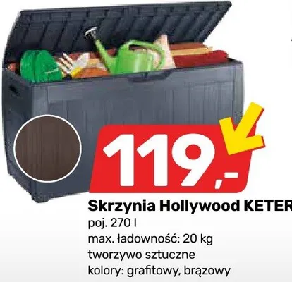 Skrzynia poj. 270l grafitowy, brązowy promocja w Bricomarche