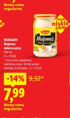 Majonez Dekoracyjny Winiary promocja w Lidl