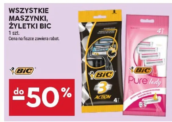 Wszystkie maszynki, żyletki BIC promocja w Stokrotka