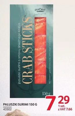 Paluszki surimi Garso promocja w Selgros