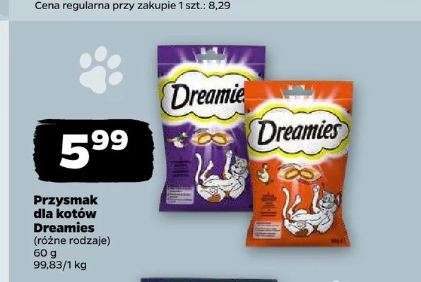 Przysmak dla kotów Dreamies promocja w Netto