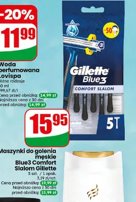 Maszynki do golenia męskie Gillette Blue3 Comfort Slalom 5-pak promocja w Dino