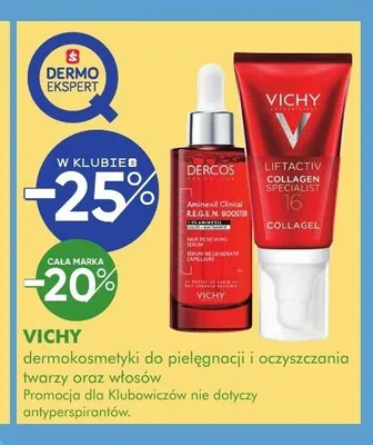 Dermokosmetyki do pielęgnacji i oczyszczania twarzy oraz włosów Vichy promocja w Super-Pharm
