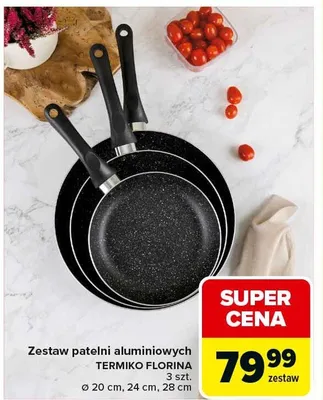 Zestaw patelni aluminiowych Termiko promocja w Carrefour