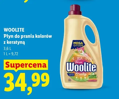 Płyn do prania kolorów z keratyną Woolite promocja w Lidl