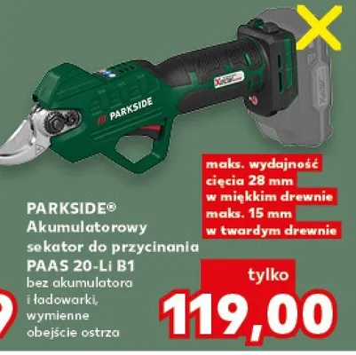 Akumulatorowy sekator do przycinania PAAS 20-Li B1 promocja w Kaufland