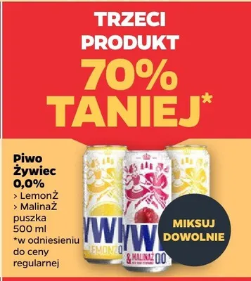 Piwo Lemon2 Malina2 puszka promocja w Netto