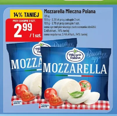 Mozzarella Mleczna Polana promocja w POLOmarket