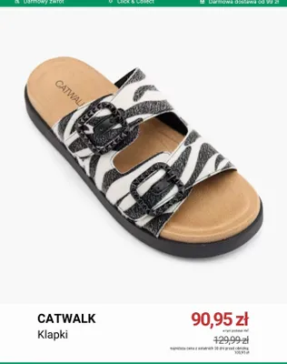 Klapki Catwalk promocja w Deichmann