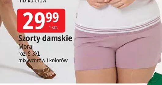 Szorty damskie Moraj roz. S-3XL mix wzorów i kolorów promocja w Leclerc